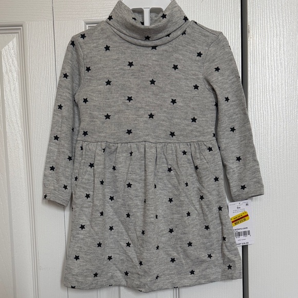 Carter's Other - NWT Carter’s Gray Star Patterned Kids Dress Size 9M